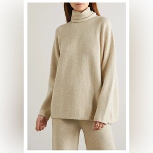 NWT Lauren Manoogian Horizontal Turtleneck Sweater - Ecru - Size 2 (Medium)